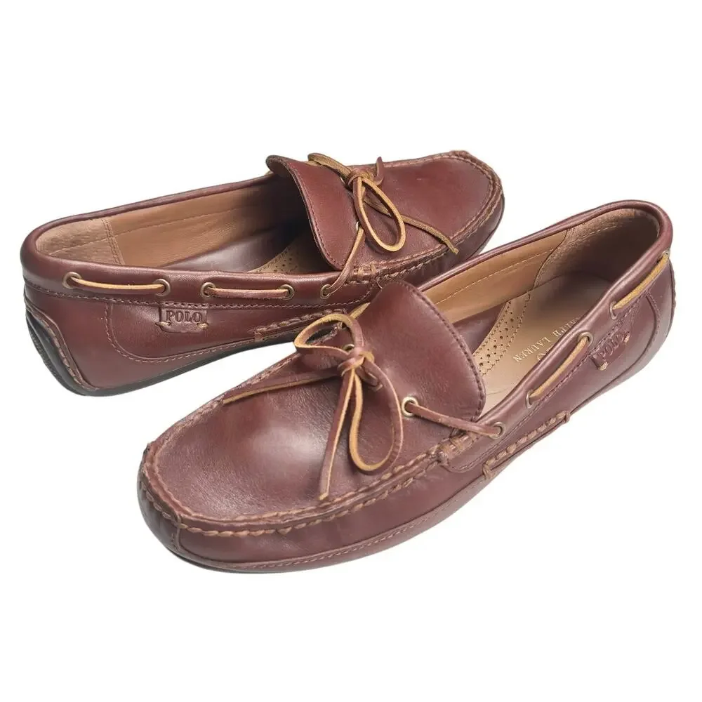 Polo Ralph Lauren | Men | Roberts Saddle Tan Leather Driving Loafers | 9.5 D